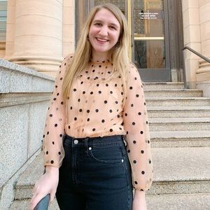 J. Crew Polka dot blouse